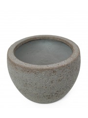 Pot gris en pierre reconstituée