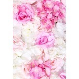 Mur floral artificiel rose et blanc