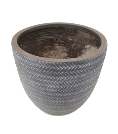 Pot en fibre motif chevrons