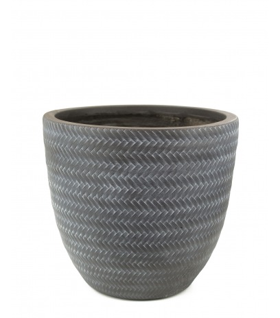 Pot en fibre motif chevrons