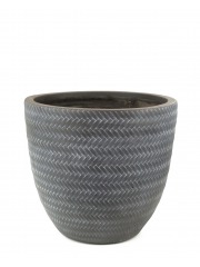 Pot en fibre motif chevrons