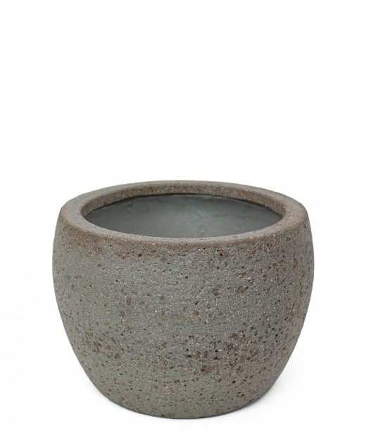 Pot gris en pierre reconstituée
