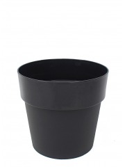 Pot rond plastique noir