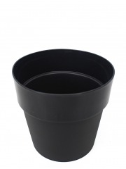 Pot rond plastique noir