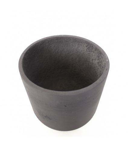 Pot rond gris en béton