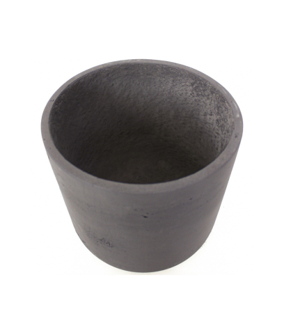 Pot rond gris en béton