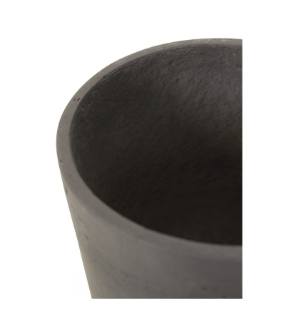 Pot rond gris en béton