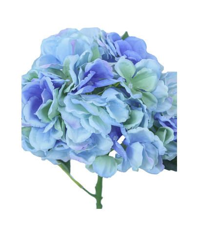 Fleur d'hortensia artificielle bleue