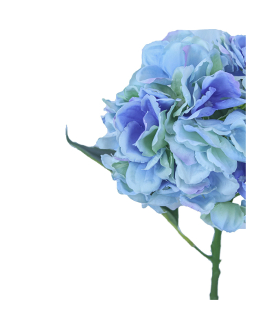 Fleur d'hortensia artificielle bleue