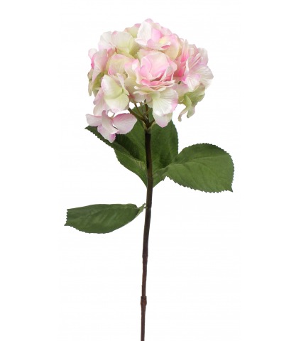 Tige d'hortensia artificielle rose