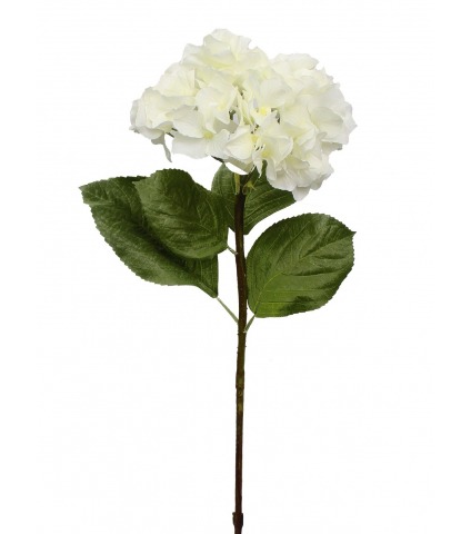 Tige d'hortensia artificielle blanche
