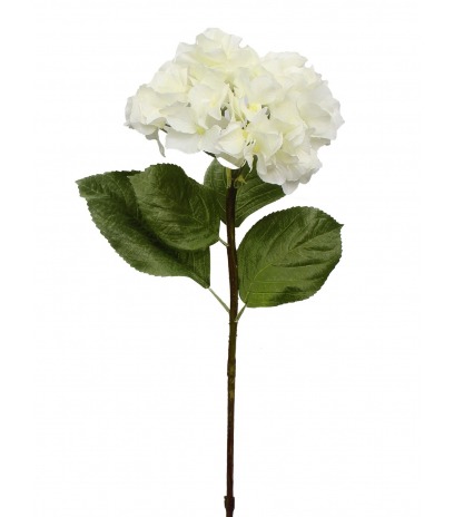 Tige d'hortensia artificielle blanche