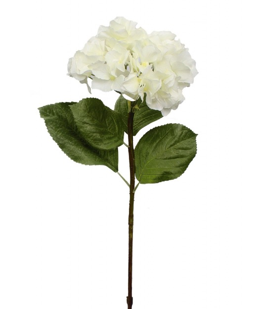 Tige d'hortensia artificielle blanche
