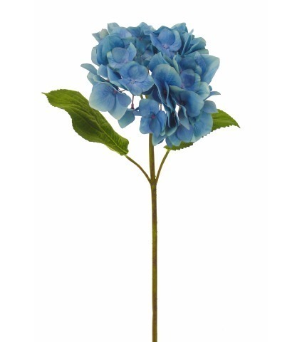 Tige d'hortensia artificielle bleue