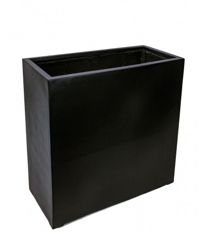 Jardinière haute en fibre noire