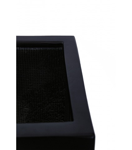 Jardinière haute en fibre noire