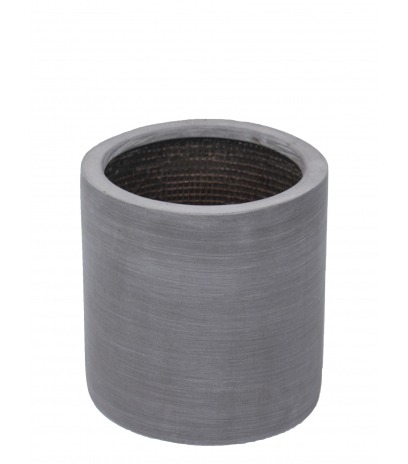 Pot rond gris en fibre