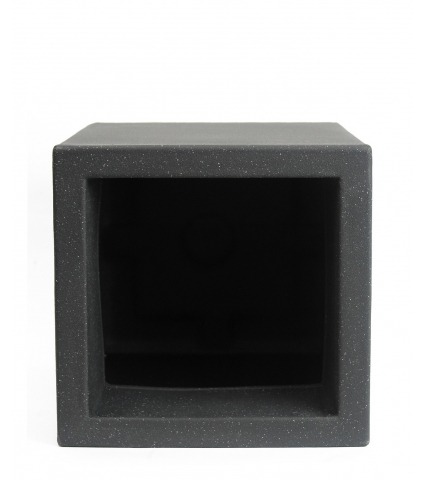 Pot cubique gris anthracite