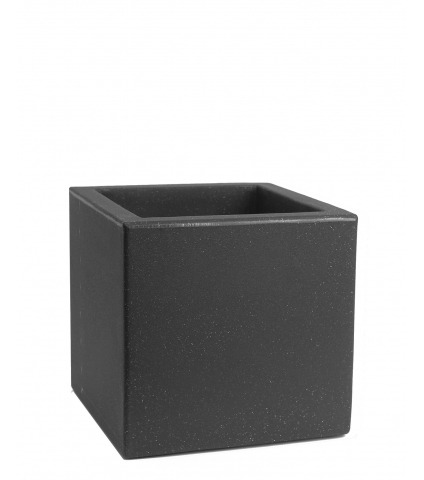 Pot cubique gris anthracite
