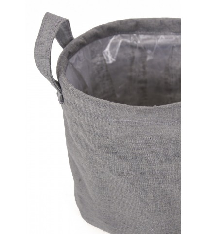 Cache-pot en toile de jute