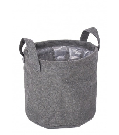 Cache-pot en toile de jute