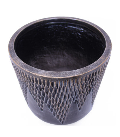 Pot rond luxe strié