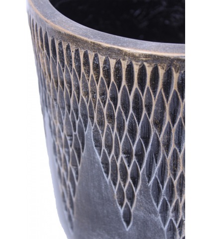 Pot rond luxe strié