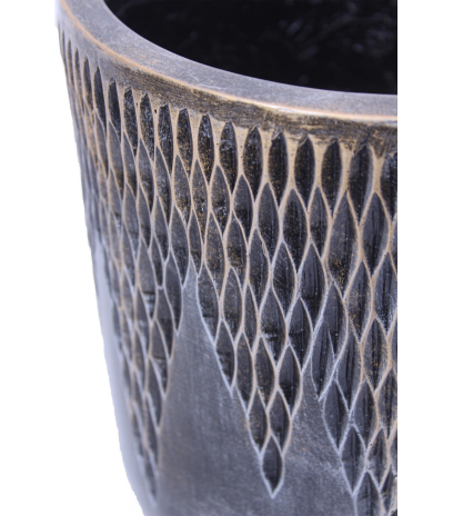 Pot rond luxe strié