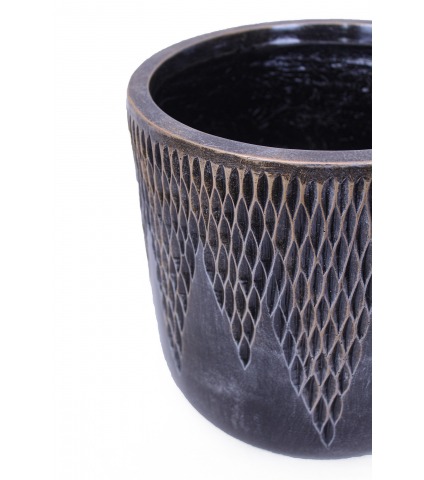 Pot rond luxe strié