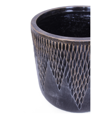 Pot rond luxe strié