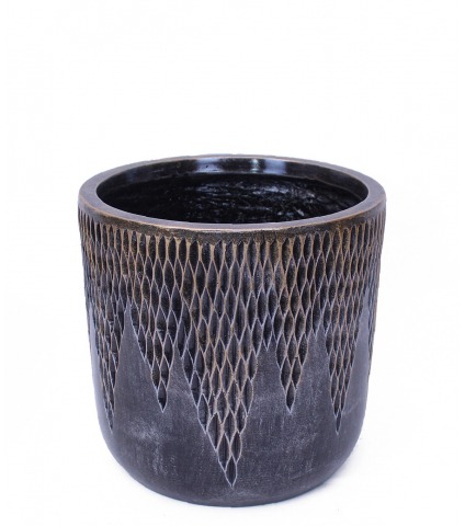 Pot rond luxe strié