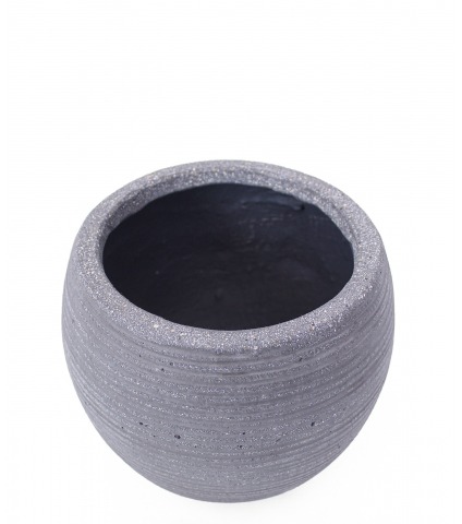 Pot de fleur boule en fibre