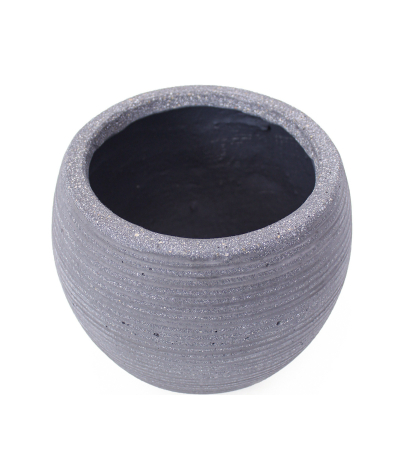 Pot de fleur boule en fibre