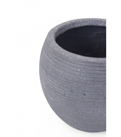 Pot de fleur boule en fibre