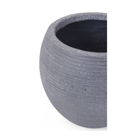 Pot de fleur boule en fibre
