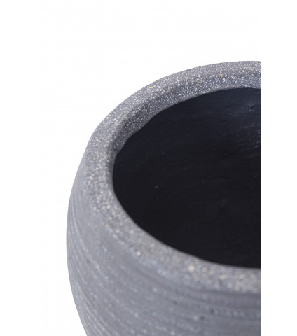 Pot de fleur boule en fibre