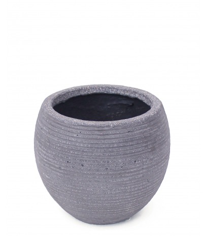 Pot de fleur boule en fibre