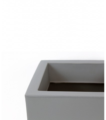 Pot cubique gris clair