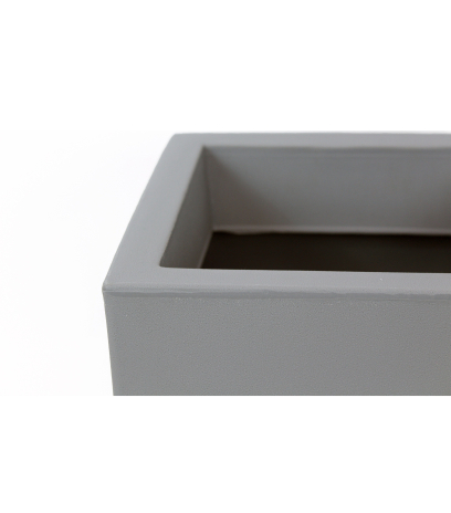 Pot cubique gris clair