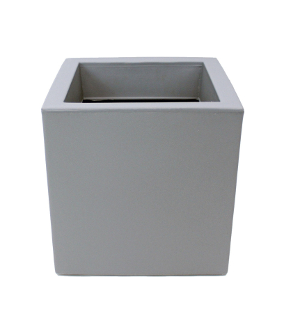 Pot cubique gris clair