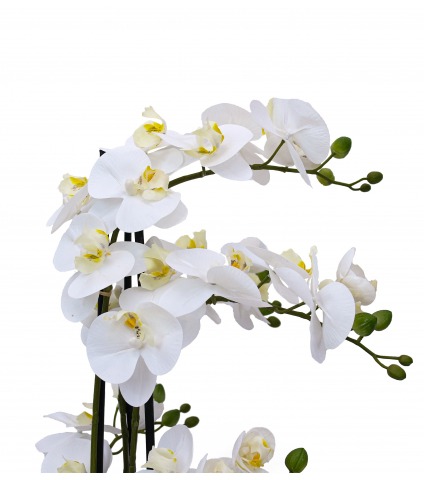 Grande orchidée blanche artificielle