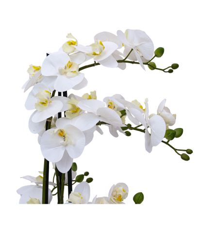 Grande orchidée blanche artificielle