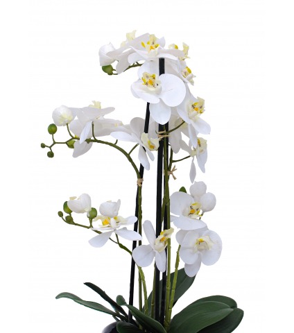 Grande orchidée blanche artificielle