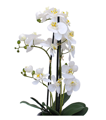Grande orchidée blanche artificielle