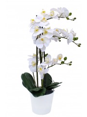 Grande orchidée blanche artificielle