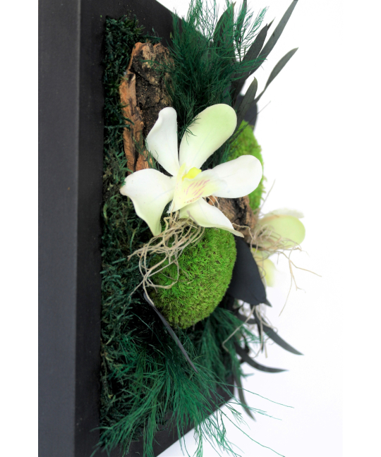 Tableau végétal stabilisé - 34x74 - naturall green - feuillages denses / naturel / d'intérieur Tableau végétal stabilisé - 34x74 - naturall green - feuillages denses / naturel / d'intérieur