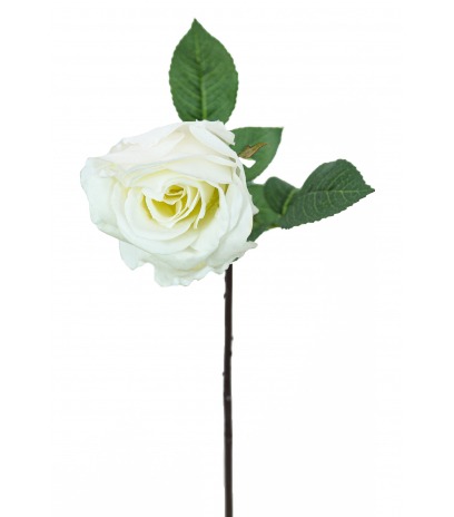 Rose artificielle blanche