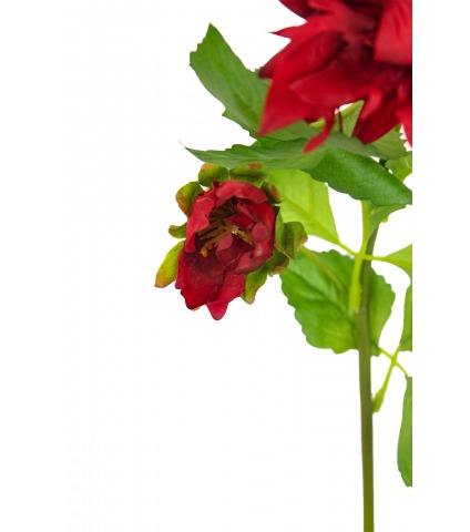 Dahlia rouge artificiel