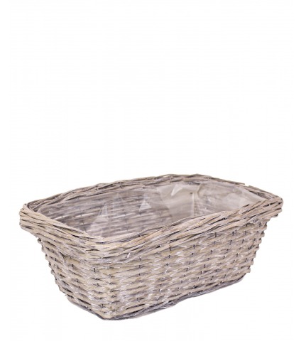 Grande jardinière en osier