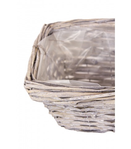 Grande jardinière en osier